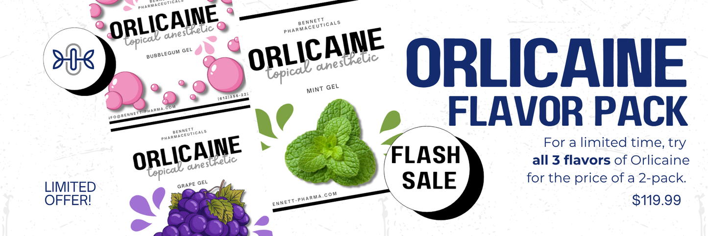 Orlicaine GEL Flavor Pack - Grape, Mint, Bubble Gum