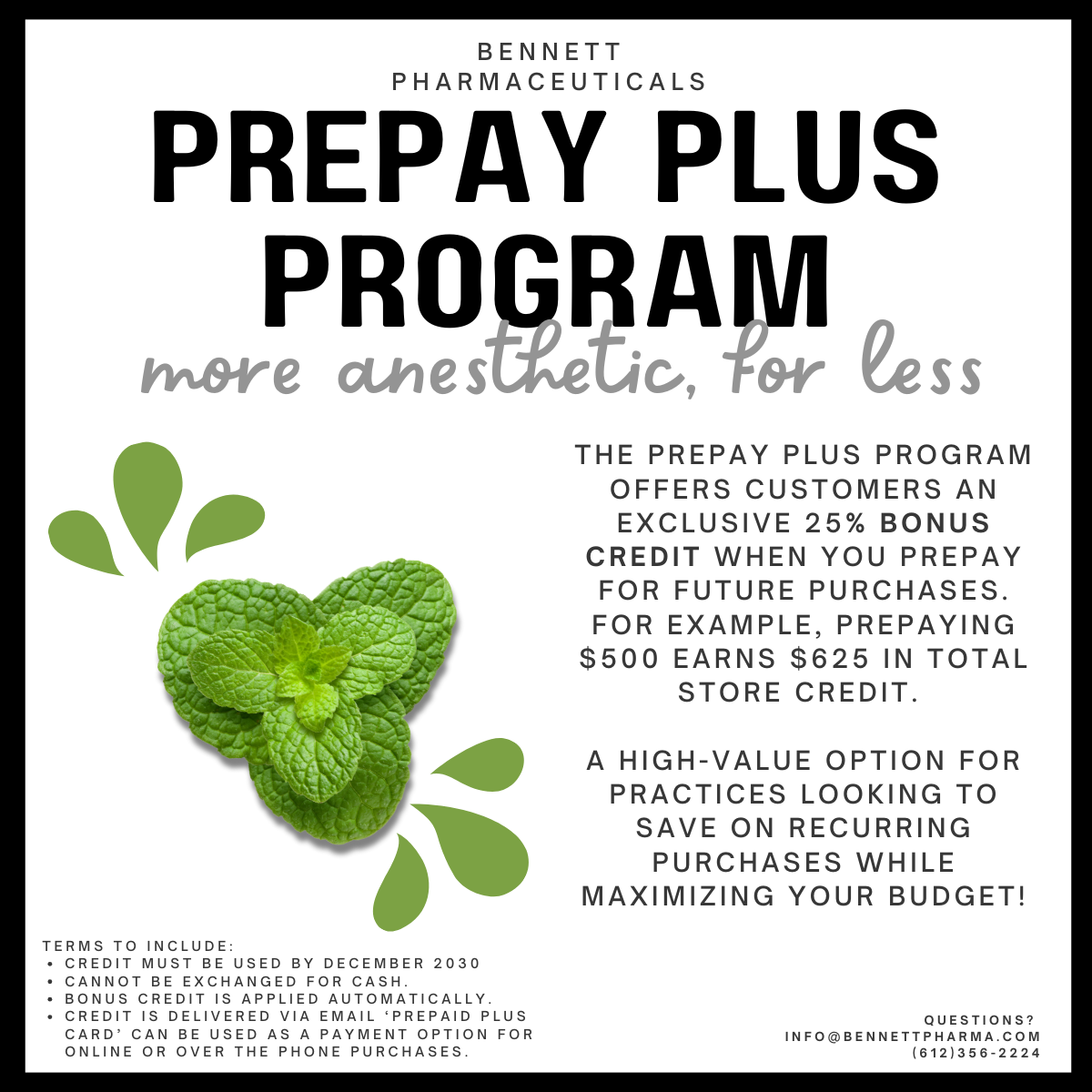 Prepay Plus Program AVAILABLE NOW THROUGH BLACK FRIDAY