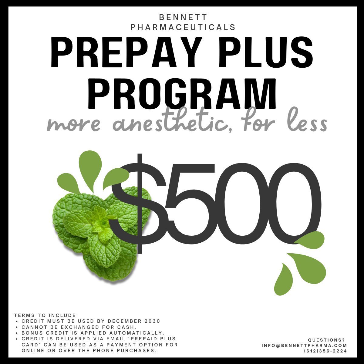Prepay Plus Program AVAILABLE NOW THROUGH BLACK FRIDAY