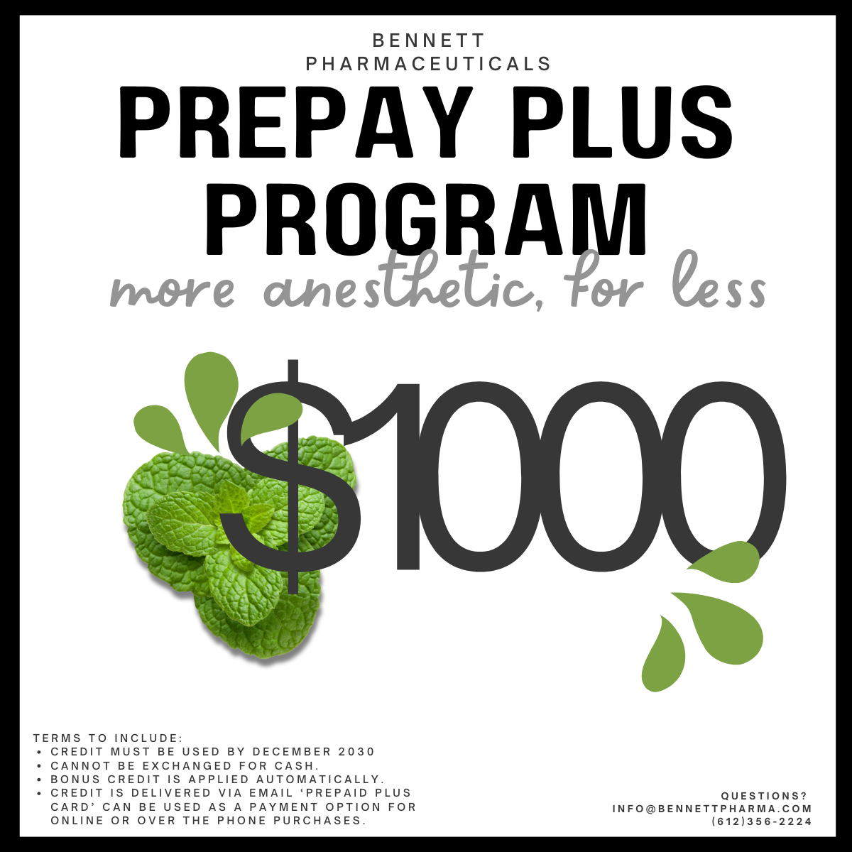Prepay Plus Program AVAILABLE NOW THROUGH BLACK FRIDAY