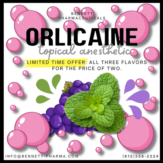 Orlicaine GEL Flavor Pack - Grape, Mint, Bubble Gum